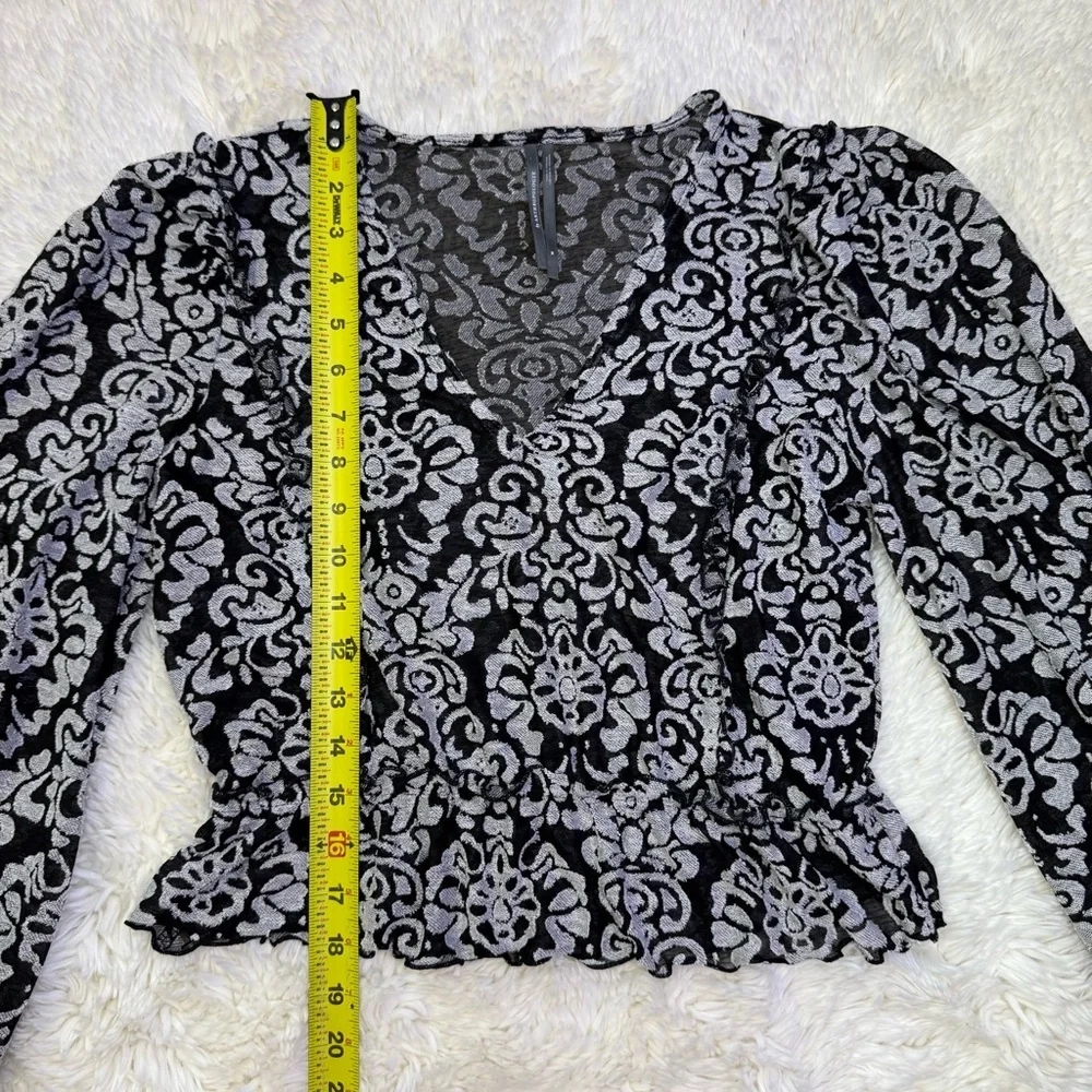 By Anthropologie Jacquard Peasant Blouse